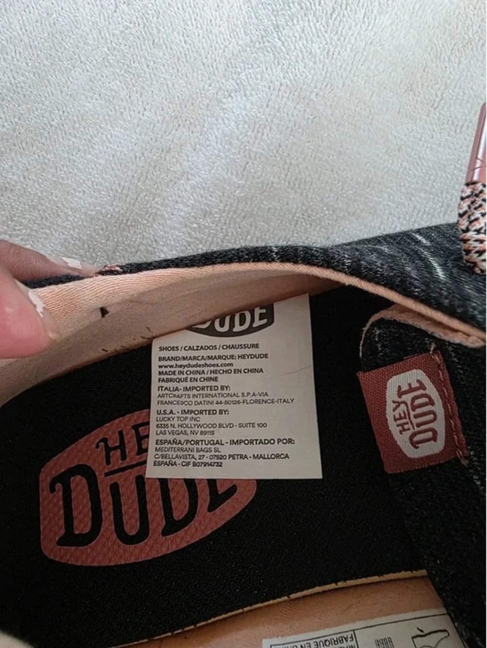 Hey Dude Wendy Funk Jersey women’s shoes in black, size US 8
